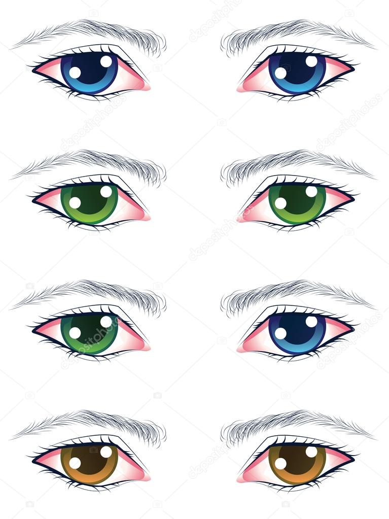 Olhos masculinos coloridos imagem vetorial de artshock© 59497493